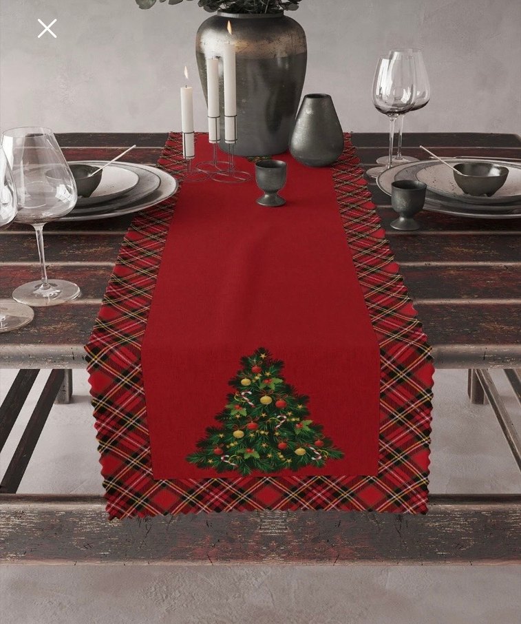 Yılbaşı desen runner - Görsel 5