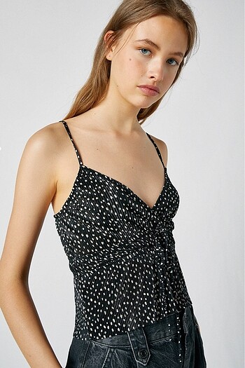 xs Beden Pull and Bear Polka Dot Bluz