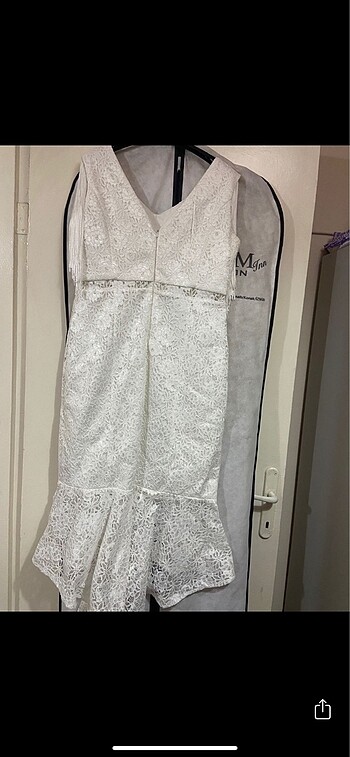 xxl Beden beyaz Renk #nikah elbisesi #kısa elbise #abiye #gece elbisesi