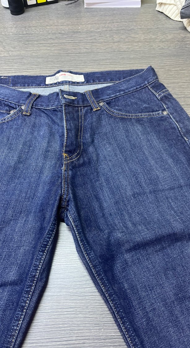 Kadın Lacivert Normal Boy Kot Pantolon - Görsel 2