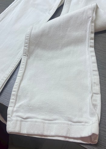 Beyaz Regular Fit Kadın Kot Pantolon - Görsel 2