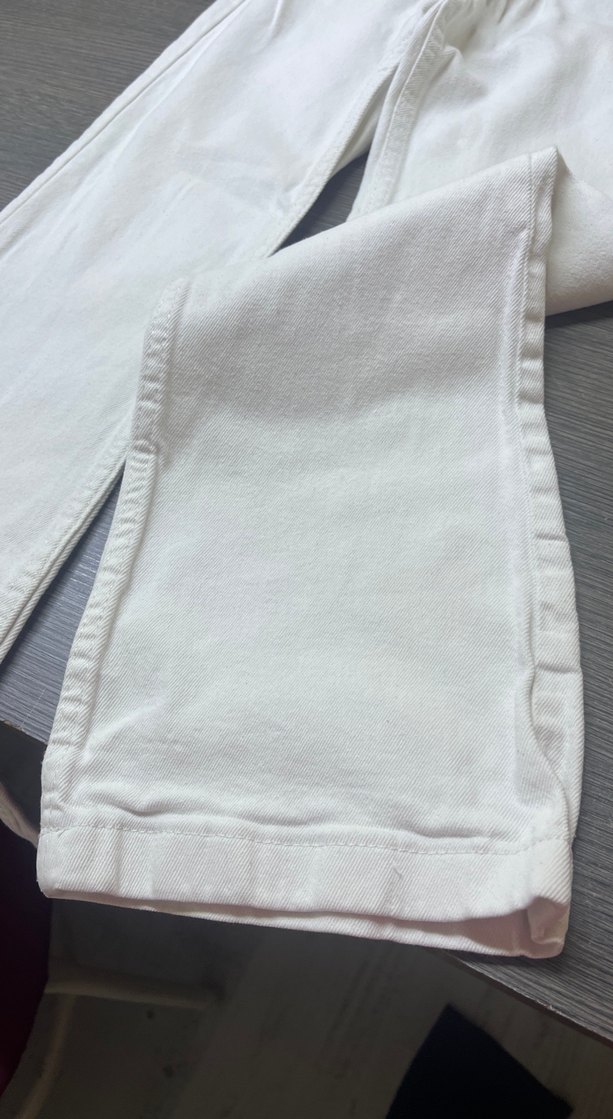 Beyaz Regular Fit Kadın Kot Pantolon - Görsel 2