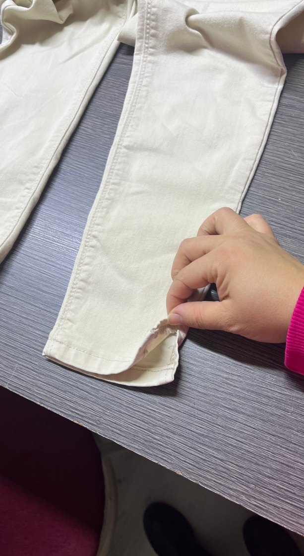 Beyaz Kadın Pamuk Pantolon - Görsel 2