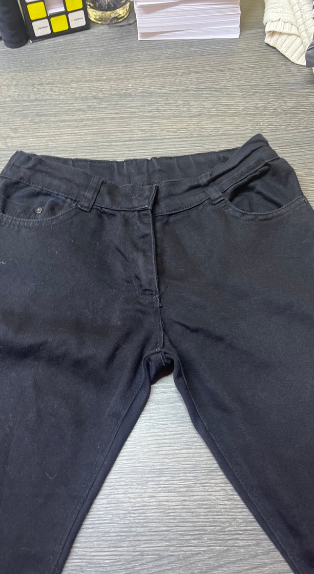 Gri Kadın Denim Kumaş Pantolon - Görsel 2