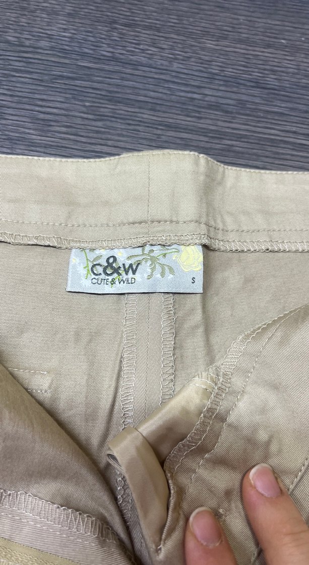 Bej Kadın Keten Kumaş Pantolon - Görsel 4