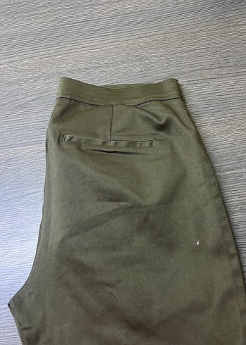 Bej Normal Kesim Kemerli kadın  Pantolon - Görsel 3