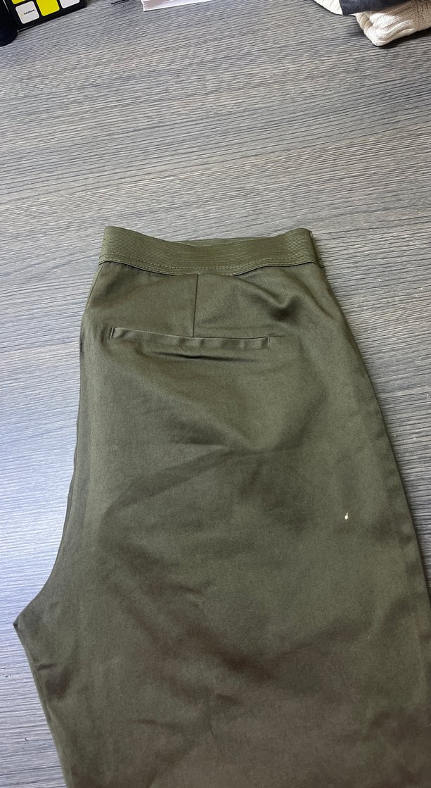 Bej Normal Kesim Kemerli kadın  Pantolon - Görsel 3