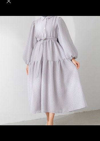 Siyah Kadın Uzun Elbise Düğmeli - Görsel 5