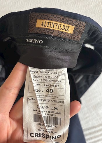 Erkek Lacivert Regular Fit Ofis Pantolonu - Görsel 3