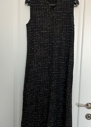 Kemerli Siyah tüvit tesettür Elbise - Görsel 3