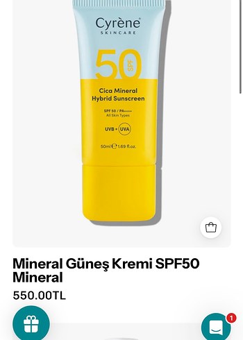 Cyrene Cica Mineral SPF 50 Hibrit Güneş Kremi - Görsel 4