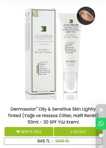 Dermabien Dermasolar SPF30 Yağlı Hassas Ciltler İçin Güneş Kremi - Görsel 4