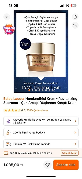 Estee Lauder revitalizing supreme+ youth power creme