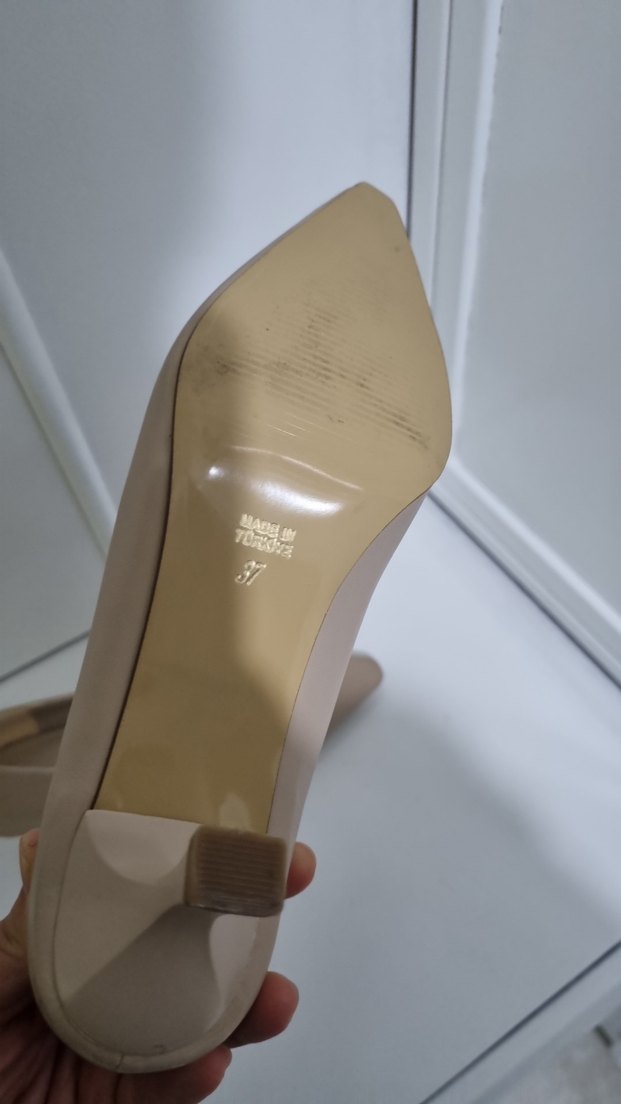 Bej Stiletto Topuklu Kadın Ayakkabı - Görsel 2