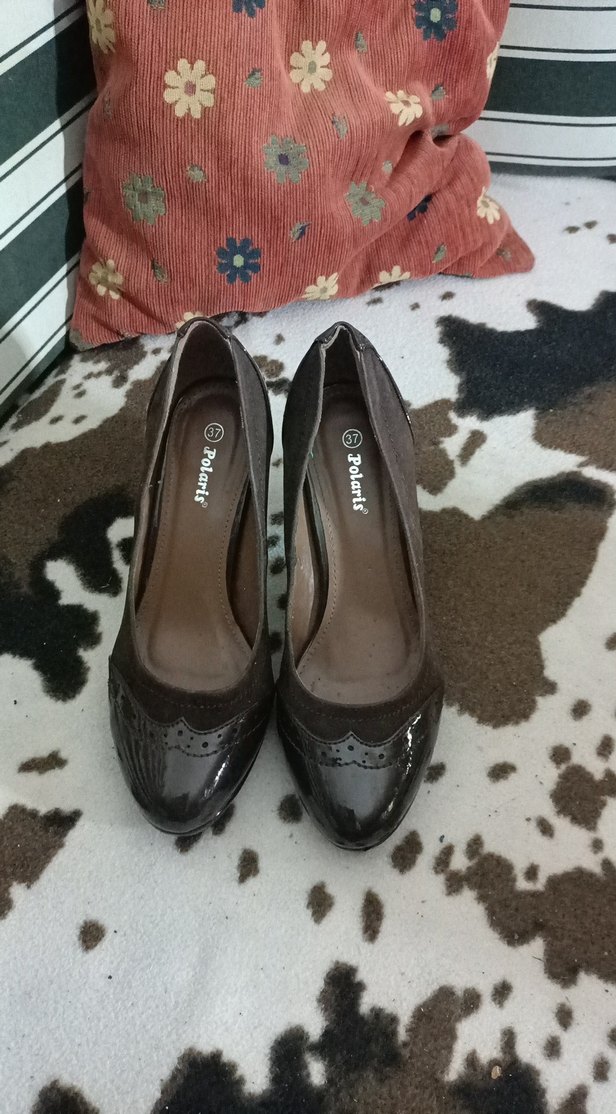 Kahverengi Klasik Topuklu Kadın Ayakkabı - Görsel 3