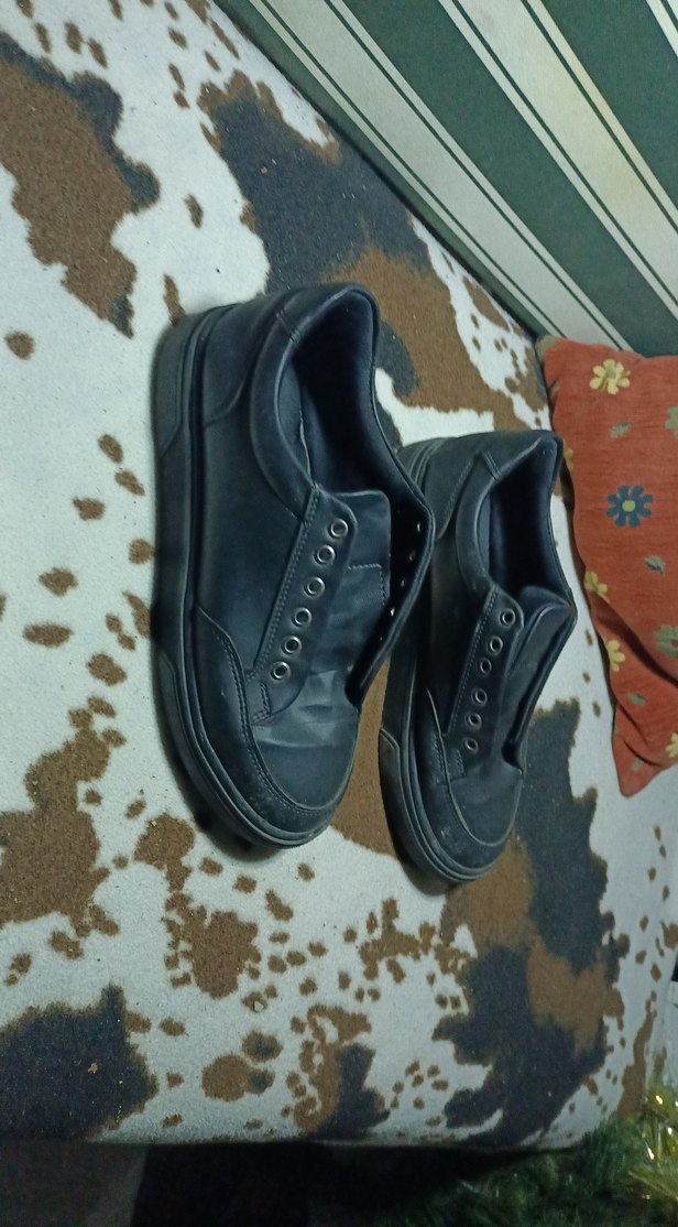 Siyah Kadın Deri Günlük Spor Ayakkabı - Görsel 2