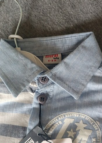 Gri Denim Erkek Bebek Kısa Kollu Takım - Görsel 2