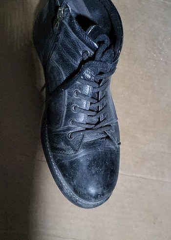 Erkek Siyah Tokalı Goth Bot - Görsel 3