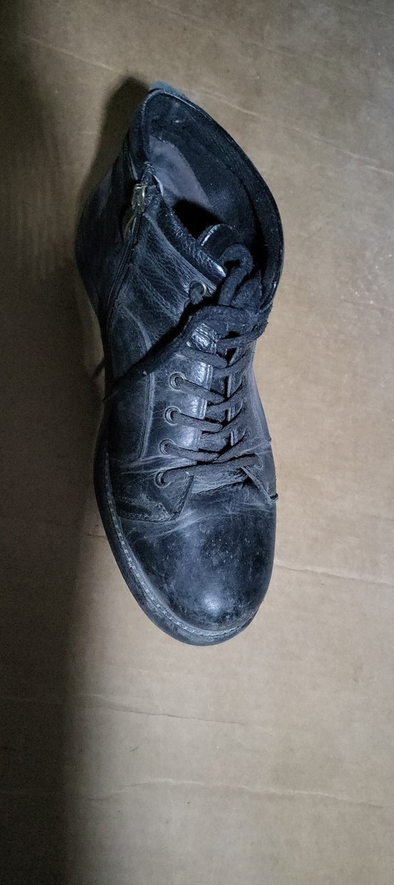 Erkek Siyah Tokalı Goth Bot - Görsel 3