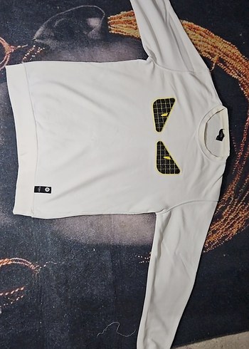 Fendi Ekru Geometrik Desenli Uzun Kollu Sweatshirt