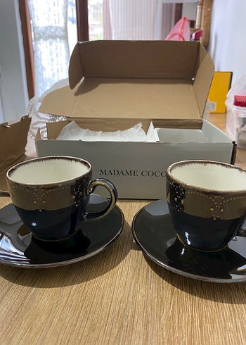 Madame Coco Siyah Kahve Fincanı Seti