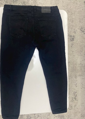 48//50 beden Siyah Normal Boy Denim Jean - Görsel 2