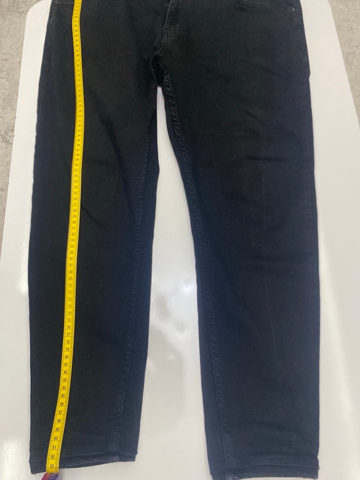 48//50 beden Siyah Normal Boy Denim Jean - Görsel 3