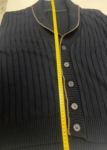 Düğmeli Lacivert ERKEK Triko Hırka - Görsel 4