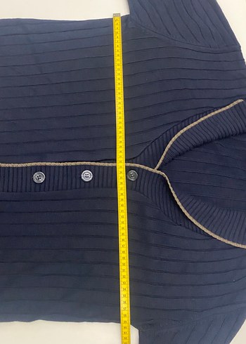 Düğmeli Lacivert ERKEK Triko Hırka - Görsel 3