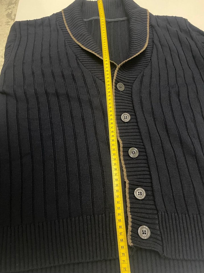 Düğmeli Lacivert ERKEK Triko Hırka - Görsel 4