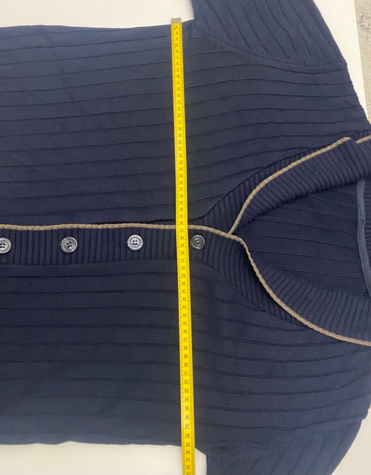 Düğmeli Lacivert ERKEK Triko Hırka - Görsel 3