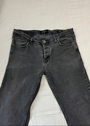 48//50 BEDEN FÜME RENK  Erkek Denim Street Style Jean - Görsel 5