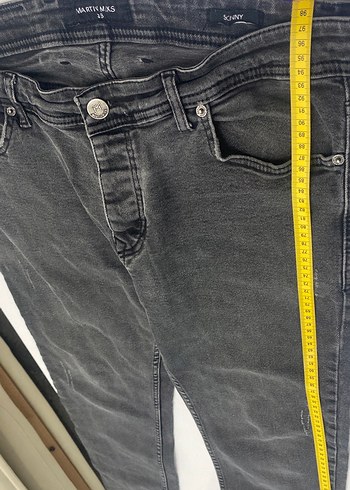 48//50 BEDEN FÜME RENK  Erkek Denim Street Style Jean - Görsel 6