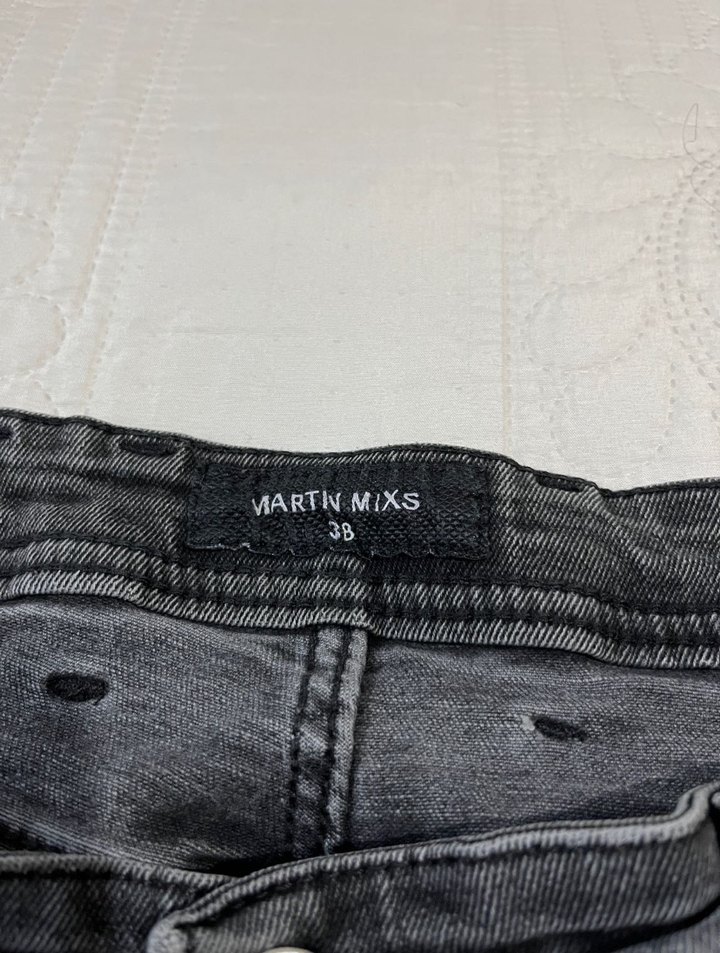 48//50 BEDEN FÜME RENK  Erkek Denim Street Style Jean - Görsel 4