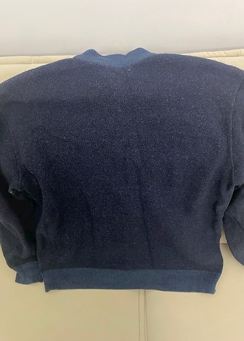 Erkek Lacivert Örgü  Hırka FERMUARLI - Görsel 2