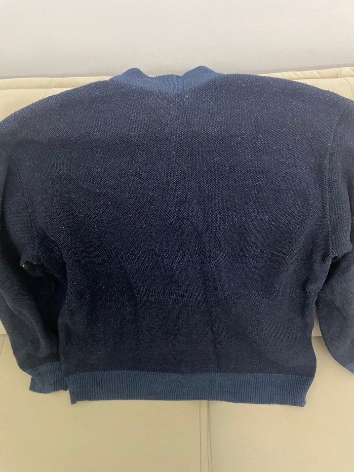 Erkek Lacivert Örgü  Hırka FERMUARLI - Görsel 2