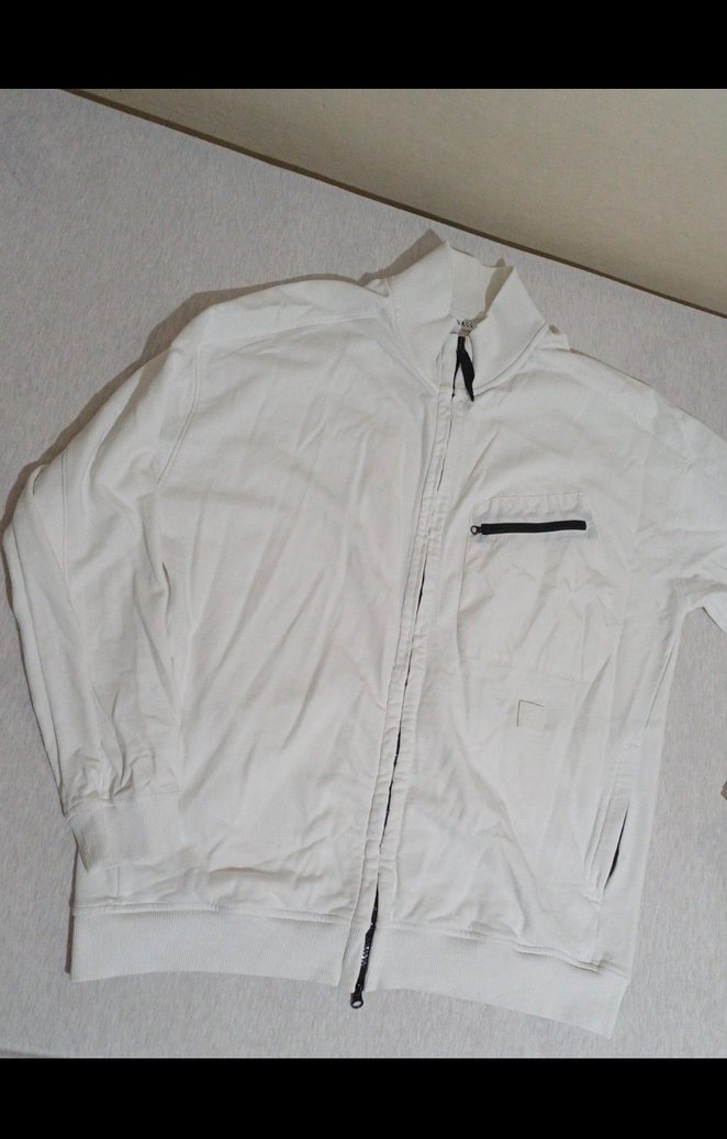 Beyaz Fermuarlı Erkek Sweatshirt çok şıııkkk - Görsel 3