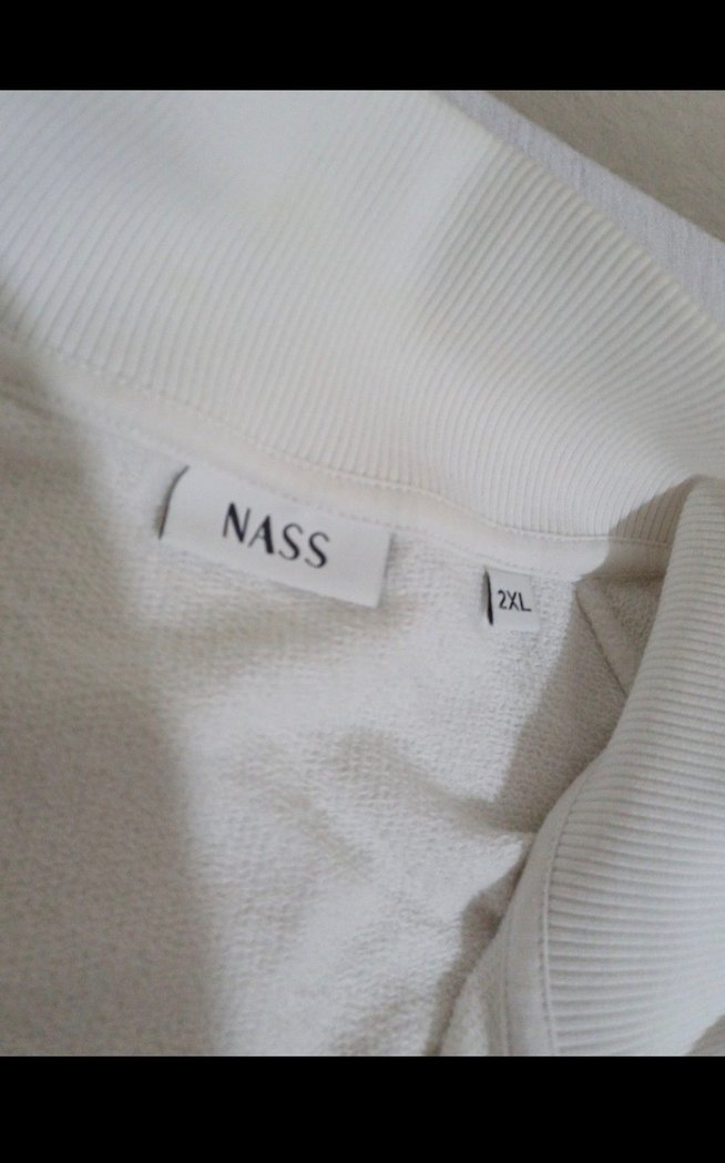 Beyaz Fermuarlı Erkek Sweatshirt çok şıııkkk - Görsel 5