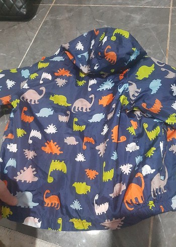 Kapüşonlu Renkli Baskılı Erkek Çocuk Yağmurluk - Görsel 5