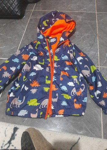 Kapüşonlu Renkli Baskılı Erkek Çocuk Yağmurluk - Görsel 2