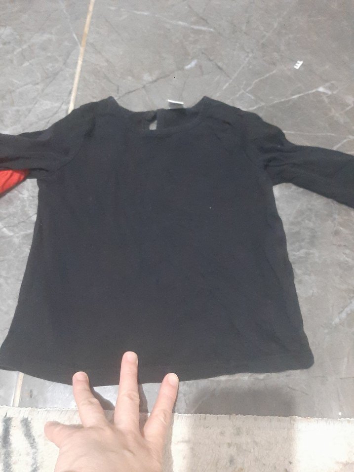 Kızlar için Kırmızı Uzun Kollu Tişört - Görsel 5