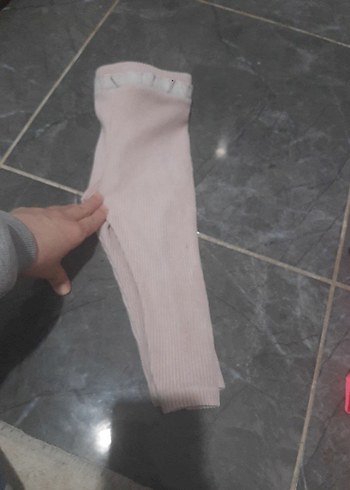 Kız Çocuk Bej Elastik Bel Tayt - Görsel 6