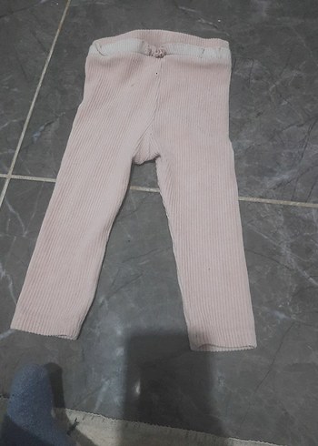 Kız Çocuk Bej Elastik Bel Tayt - Görsel 5