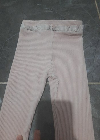 Kız Çocuk Bej Elastik Bel Tayt - Görsel 4