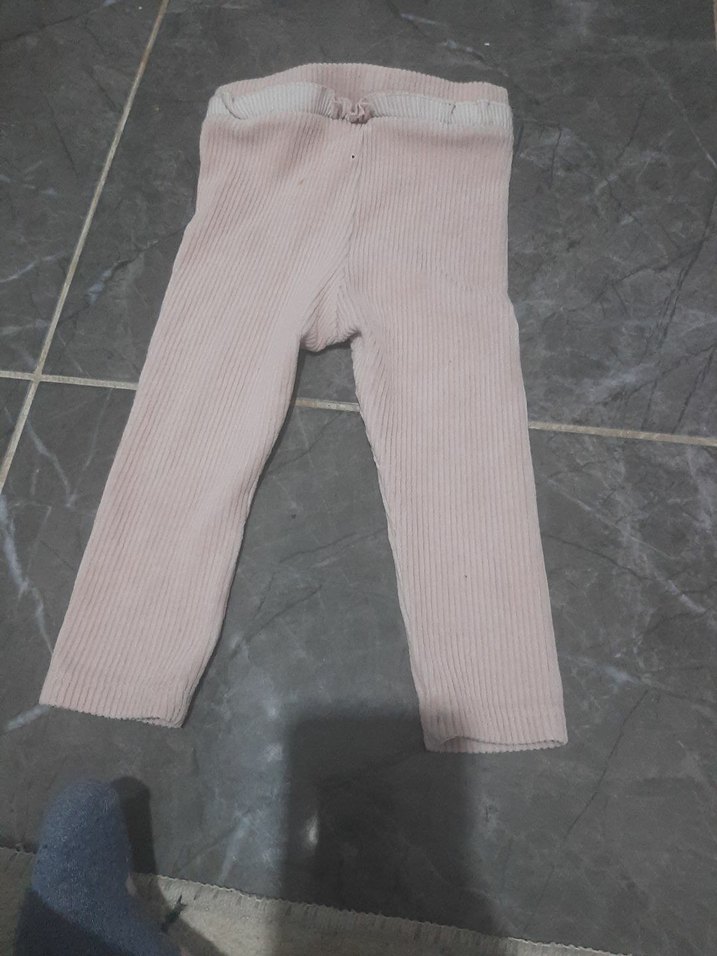 Kız Çocuk Bej Elastik Bel Tayt - Görsel 5