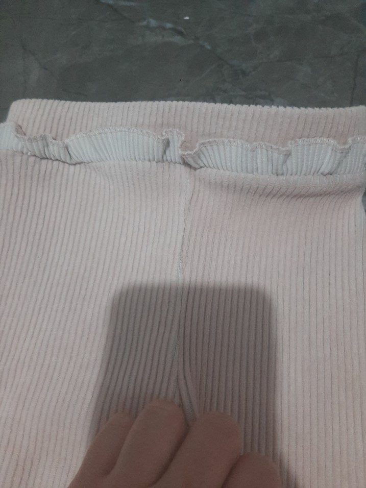 Kız Çocuk Bej Elastik Bel Tayt - Görsel 3