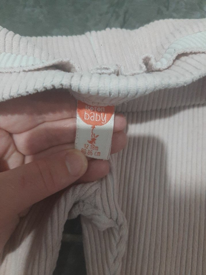 Kız Çocuk Bej Elastik Bel Tayt - Görsel 2