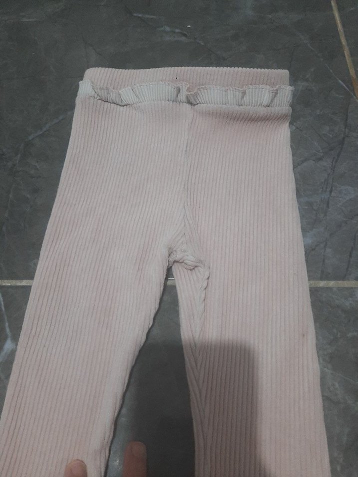 Kız Çocuk Bej Elastik Bel Tayt - Görsel 4