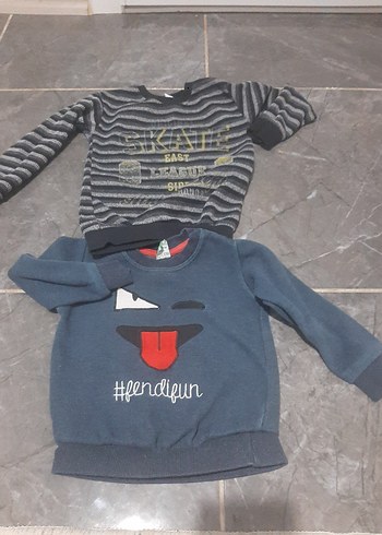 Gri Erkek Çocuk Örme Sweatshirt - Görsel 2