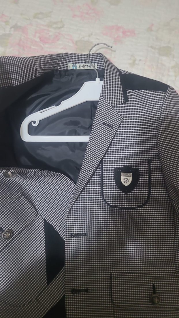 Gri Erkek Çocuk Ceket, Düğmeli, Regular Fit - Görsel 2